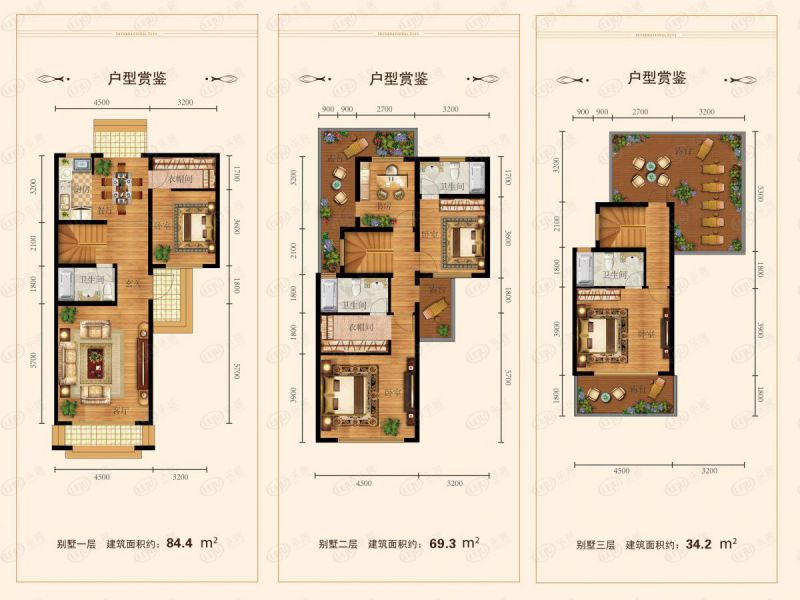 包頭裝修方案中城國際城五室兩廳四衛(wèi)187平方米